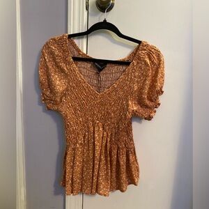 Kendall & Kylie Rust Floral Blouse